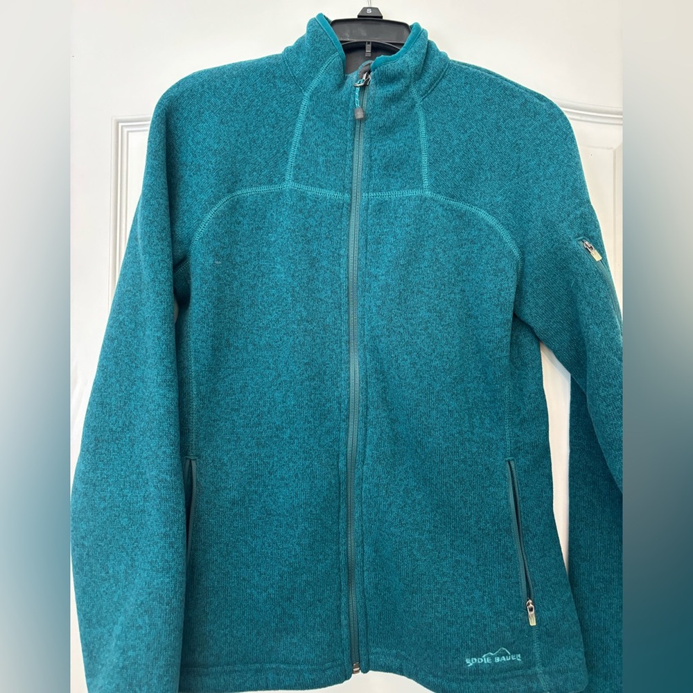 Eddie Bauer Blue Utility Jacket with Stand-Up Collar